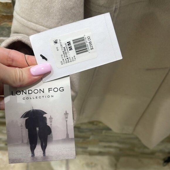 LONDON FOG Faux Fur-Trimmed Wool-Blend Jacket - Picture 5 of 8